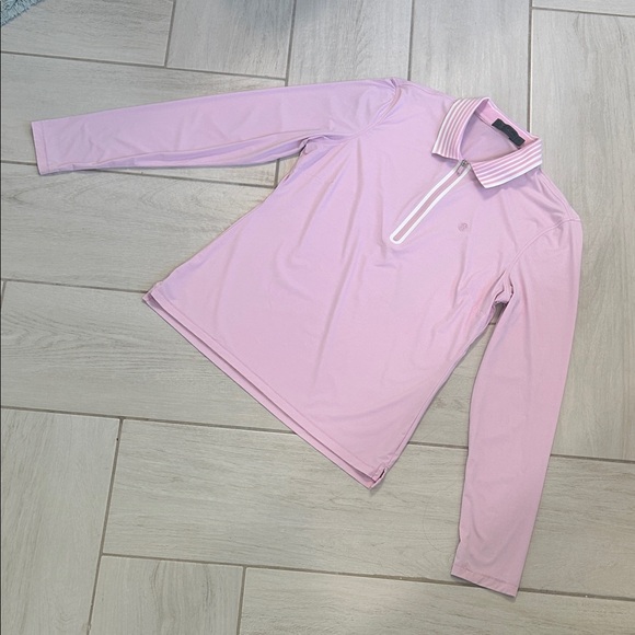 G/FORE Women’s Silky Tech Nylon Quarter Zip Polo Blush Pink Lilac Small - Picture 16 of 16